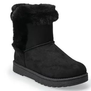 SO Paulina Women's Faux-Fur Winter Boots Size 9.5 NWT